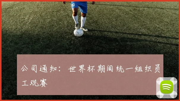 公司通知：世界杯期间统一组织员工观赛